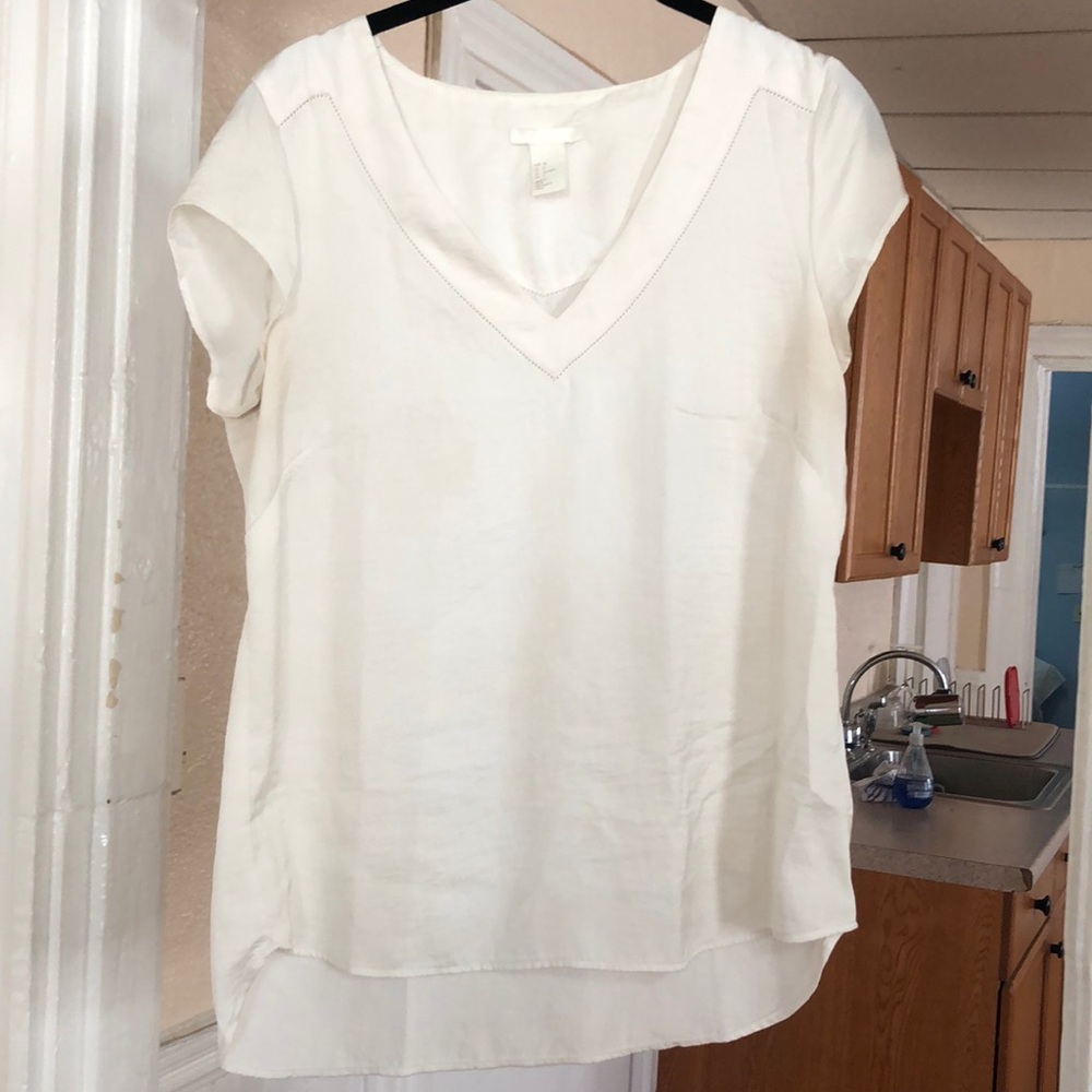 White silk shirt